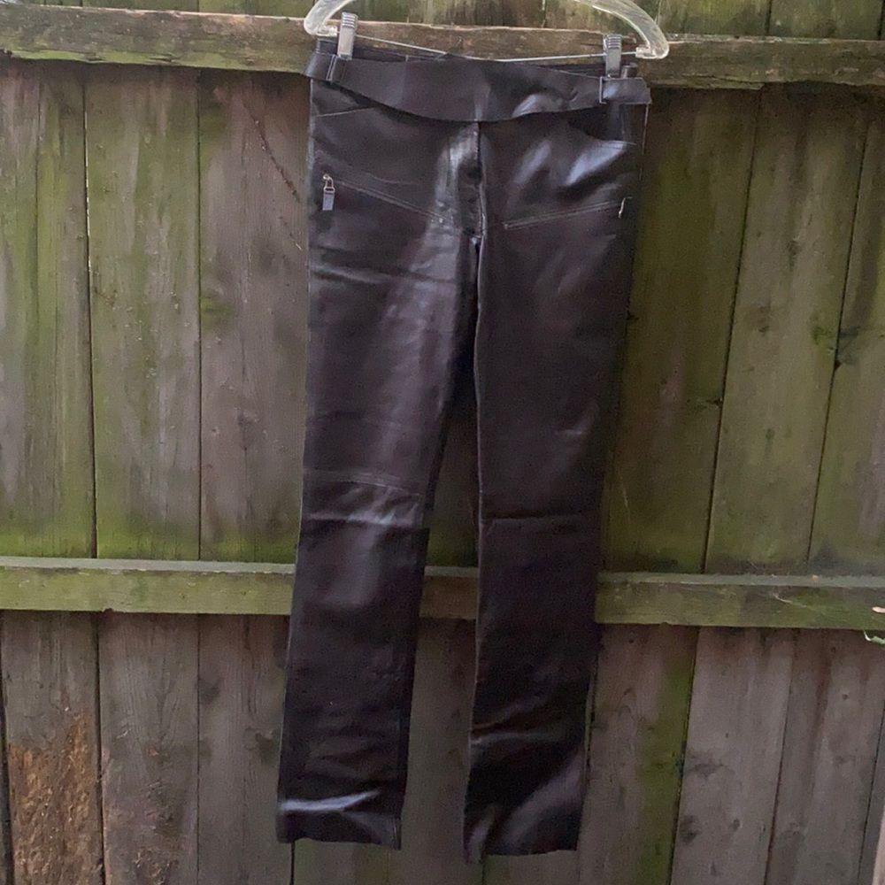 Max Studio brown pleather skinny pants sz. 4